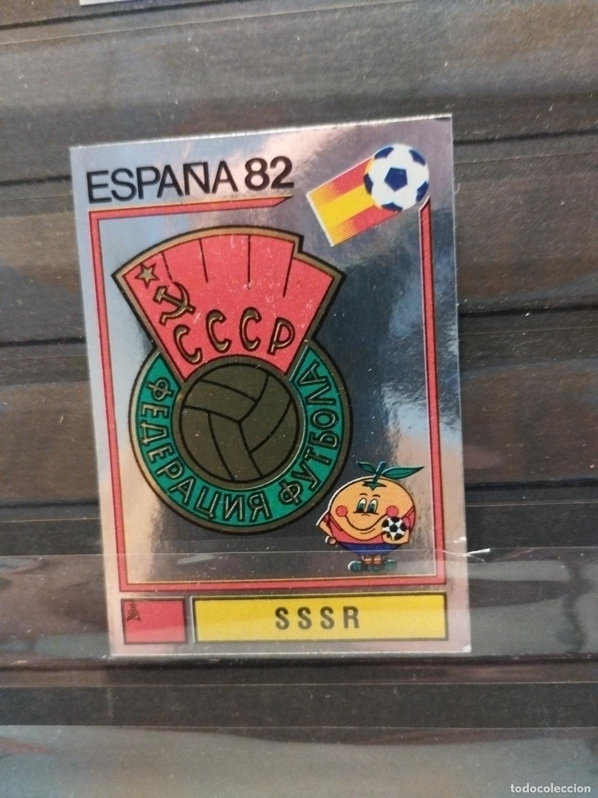 Cromos de f&uacute;tbol: MUNDIAL DE FUTBOL ESPA&Ntilde;A 82. PANINI. N&ordm; 382. ESCUDO FEDERACION DE FUTBOL DE URSS