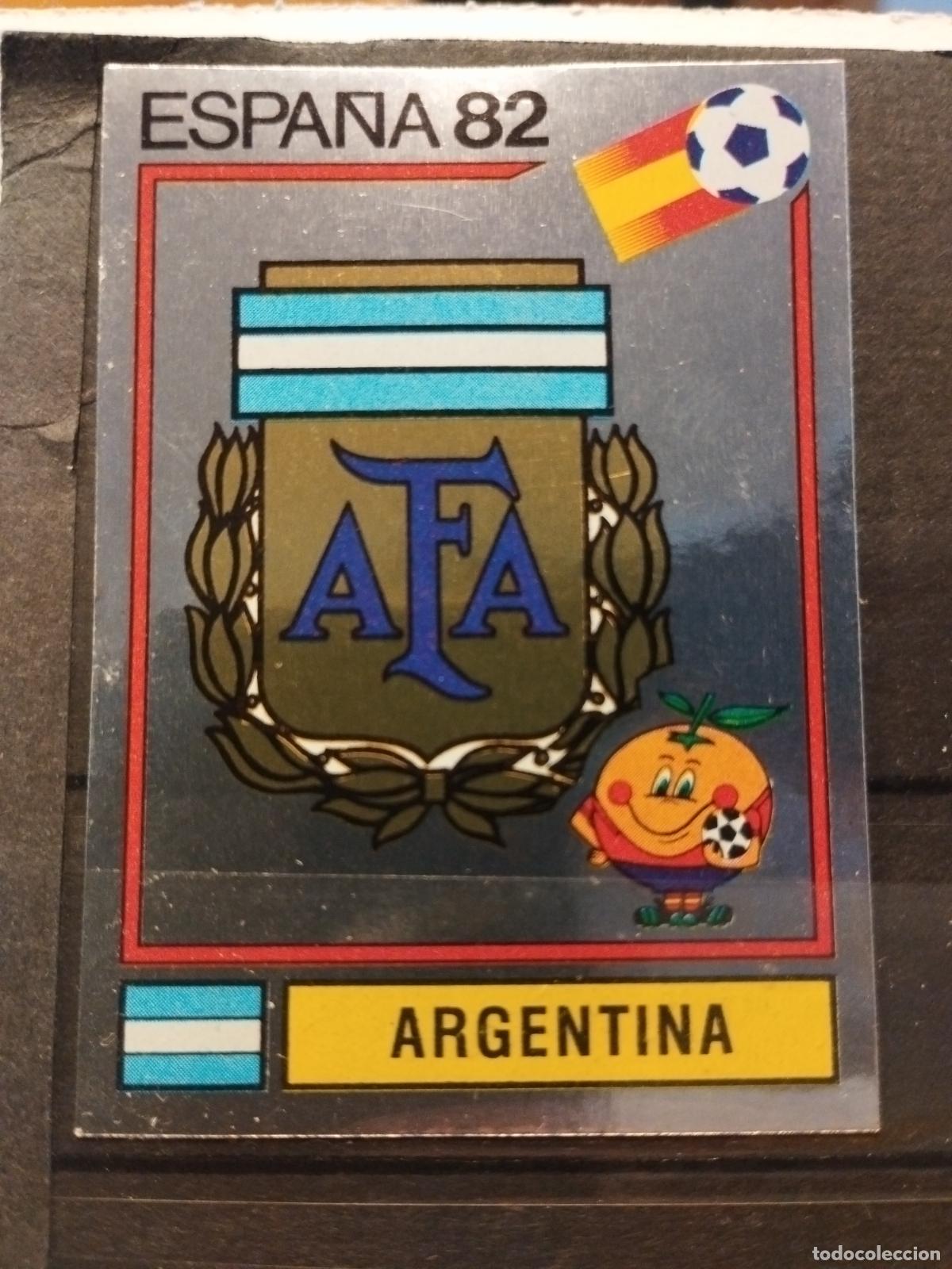 Cromos de f&uacute;tbol: MUNDIAL DE FUTBOL ESPA&Ntilde;A 82. PANINI. N&ordm; 164. ESCUDO FEDERACION DE FUTBOL DE ARGENTINA.