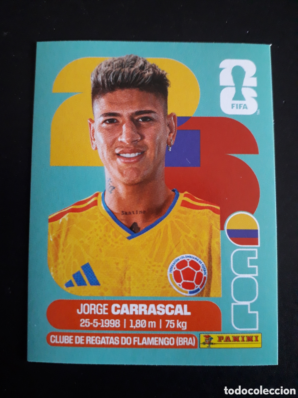 Cromos de f&uacute;tbol: CARRASCAL COLOMBIA COL 16 MUNDIAL F&Uacute;TBOL 2026 FIFA WORLD CUP PANINI SIN PEGAR PEDIDO M&Iacute;NIMO 3&euro;