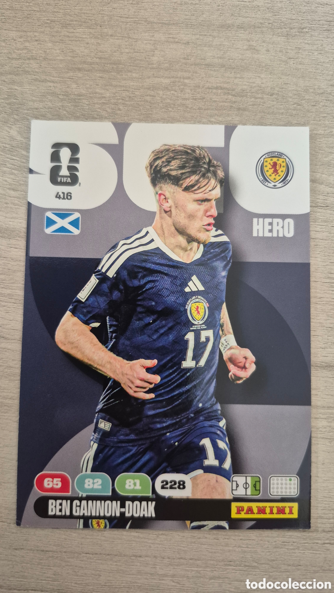 Cromos de f&uacute;tbol: N&deg;416 Escocia Ben Gannon-Doak Adrenalyn FIFA World Cup 26