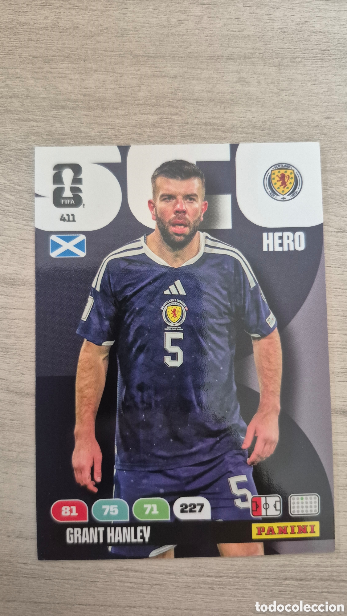 Cromos de f&uacute;tbol: N&deg;411 Escocia Grant Hanley Adrenalyn FIFA World Cup 26