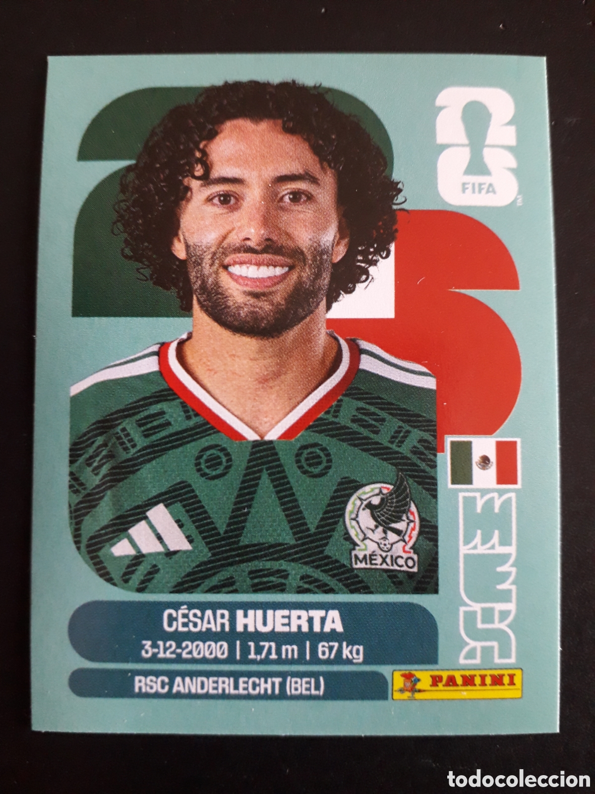 Cromos de f&uacute;tbol: HUERTA M&Eacute;XICO MEX 20 MUNDIAL F&Uacute;TBOL 2026 FIFA WORLD CUP PANINI SIN PEGAR PEDIDO M&Iacute;NIMO 3&euro;