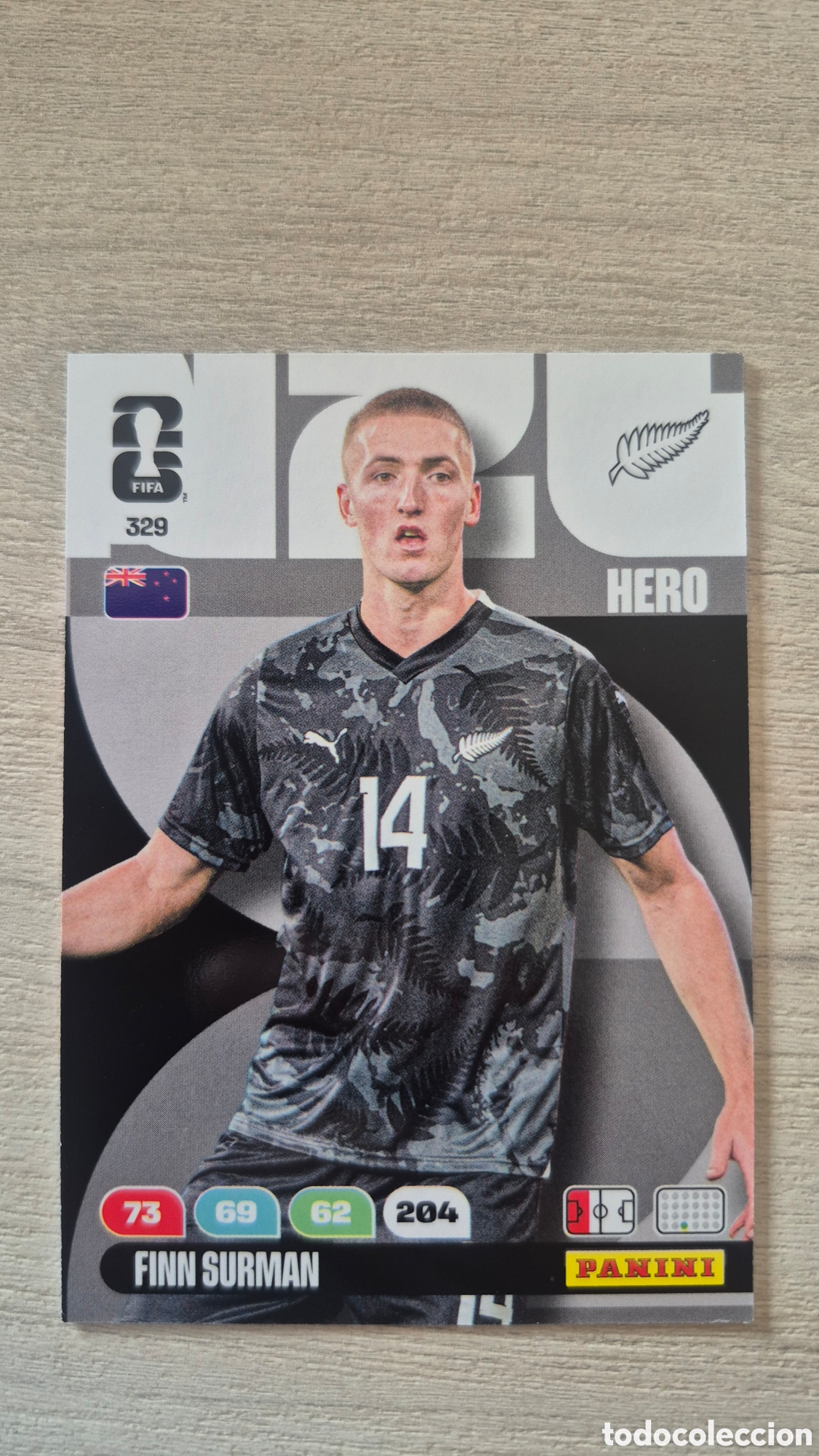 Cromos de f&uacute;tbol: N&deg;329 Nueva Zelanda Finn Surman Adrenalyn FIFA World Cup 26