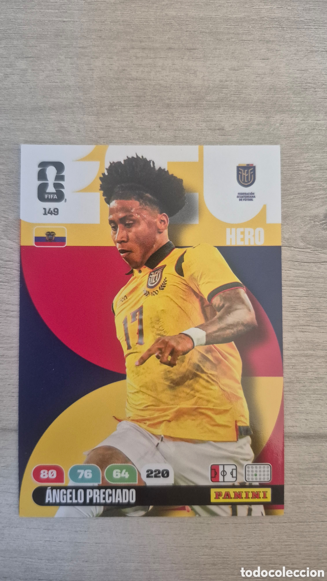 Cromos de f&uacute;tbol: N&deg;149 Ecuador Angelo Preciado Adrenalyn FIFA World Cup 26
