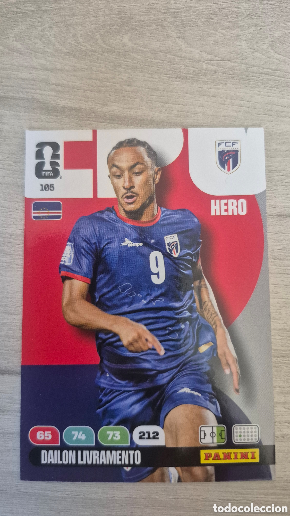 Cromos de f&uacute;tbol: N&deg;105 Cabo Verde Dailon Livramento Adrenalyn FIFA World Cup 26