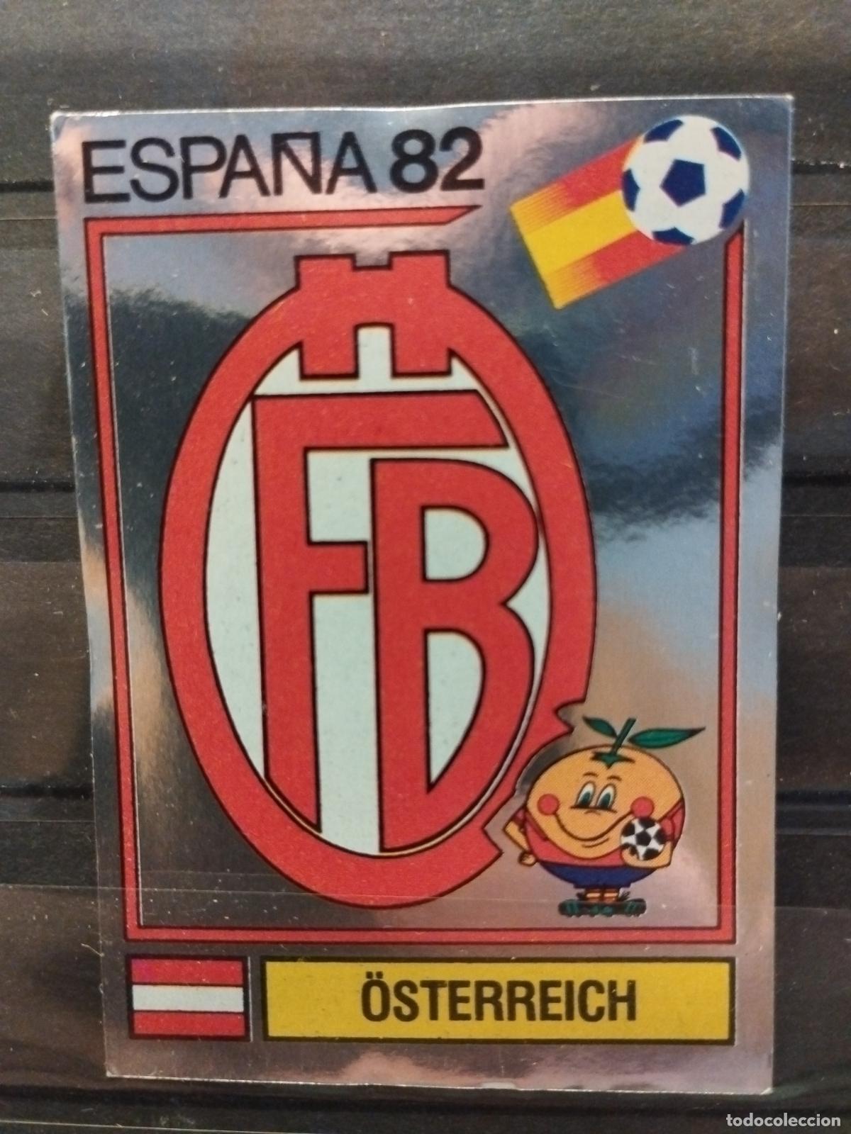 Cromos de Futebol: MUNDIAL DE FUTBOL ESPA&Ntilde;A 82. PANINI. N&ordm; 128. ESCUDO FEDERACION DE FUTBOL DE AUSTRIA.