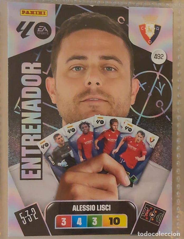 Cromos de f&uacute;tbol: CROMO DE FUTBOL NUMERO 492 LISCI OSASUNA PLUS ENTRENADOR ADRENALYN XL 2025 2026 PANINI