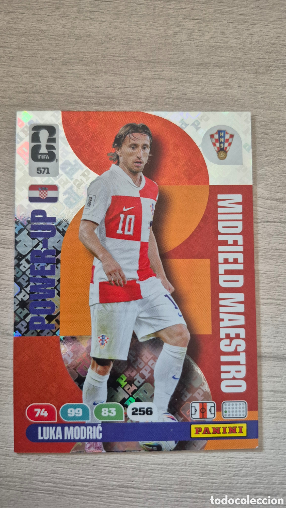 Cromos de f&uacute;tbol: N&deg;571 Power-Up Midfield Maestro Luka Modrić Adrenalyn FIFA World Cup 2026