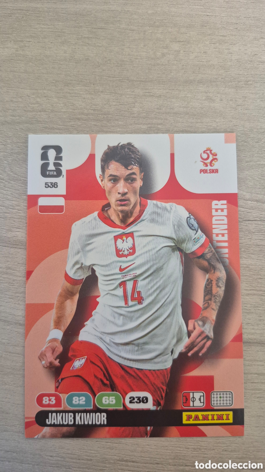 Cromos de f&uacute;tbol: N&deg;536 Contender Jakub Kiwior (POL) Adrenalyn FIFA World Cup 26