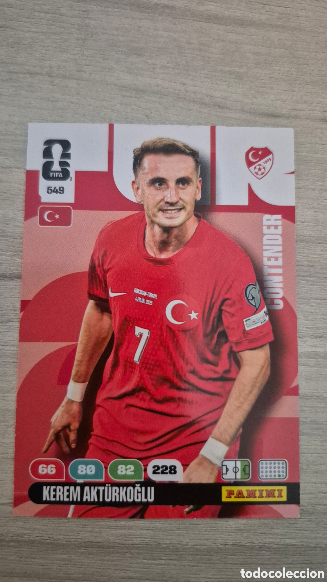 Cromos de f&uacute;tbol: N&deg;549 Contender Akt&uuml;rkoǧlu (TUR) Adrenalyn FIFA World Cup 2026
