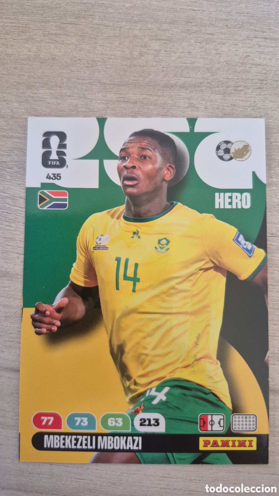 Cromos de f&uacute;tbol: N&deg;435 Sud&aacute;frica Mbekezeli Mbokazi Adrenalyn FIFA World Cup 26