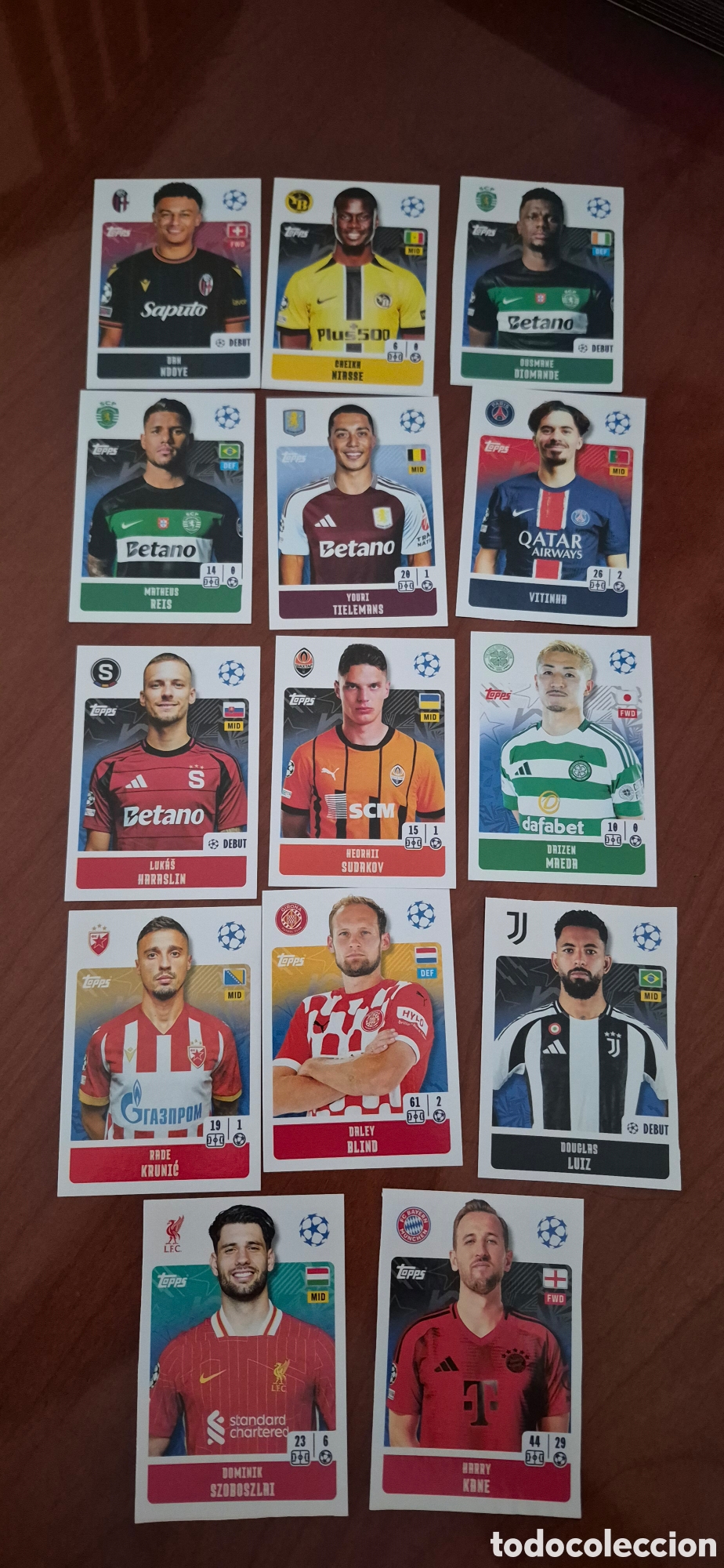 Cromos de f&uacute;tbol: CROMOS CHAMPIONS LEAGUE T.24 25