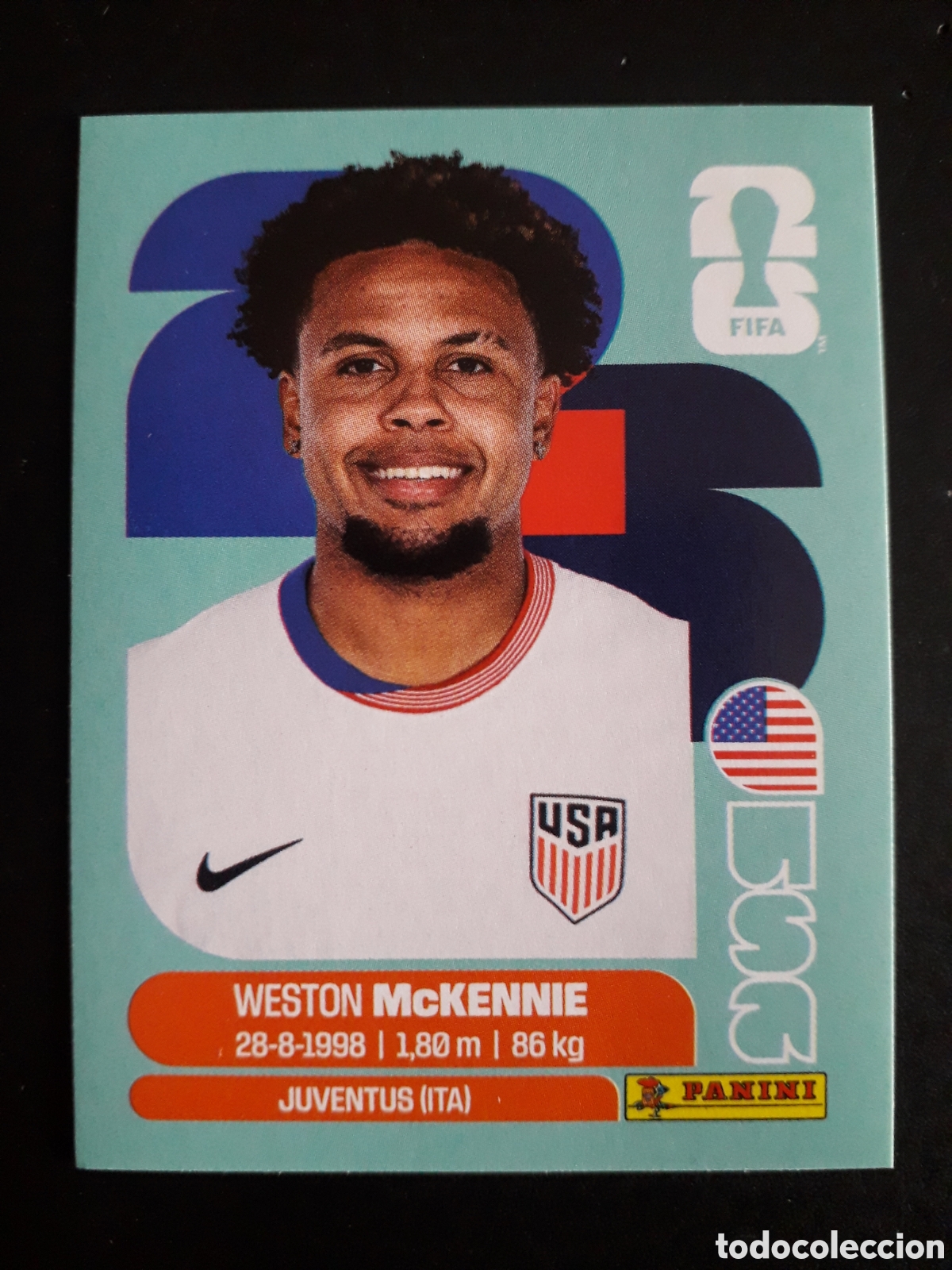 Cromos de f&uacute;tbol: W McKENNIE ESTADOS UNIDOS USA 10 MUNDIAL F&Uacute;TBOL 2026 FIFA WORLD CUP PANINI SIN PEG PEDIDO M&Iacute;NIMO 3&euro;
