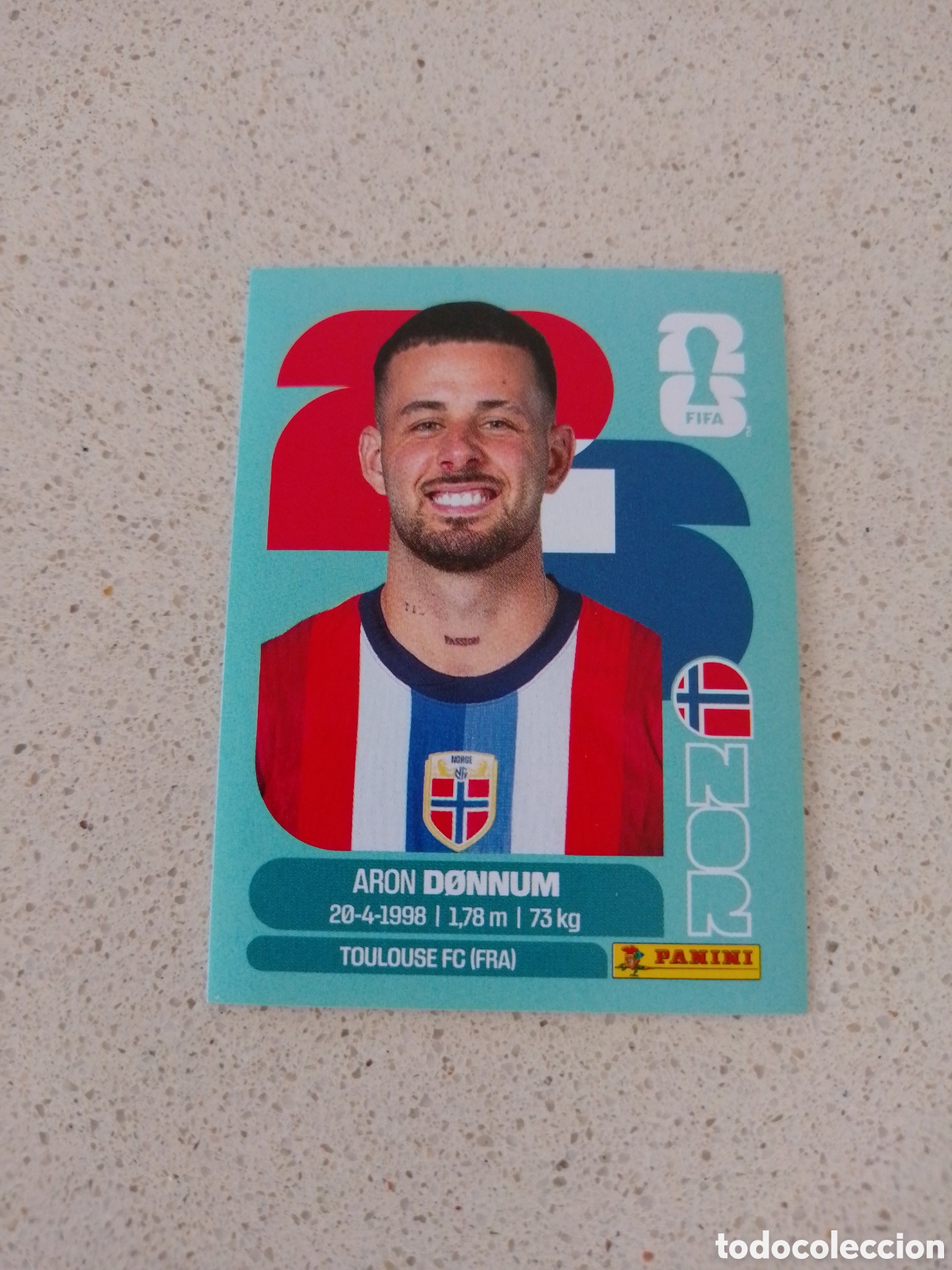 Cromos de f&uacute;tbol: CROMO NUMERO 17 DONNUM NORUEGA. MUNDIAL 2026. PANINI.
