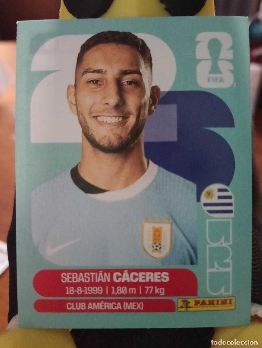Cromos de f&uacute;tbol: Mundial 2026 - Sebasti&aacute;n C&aacute;ceres - N&deg; 6 - Uruguay