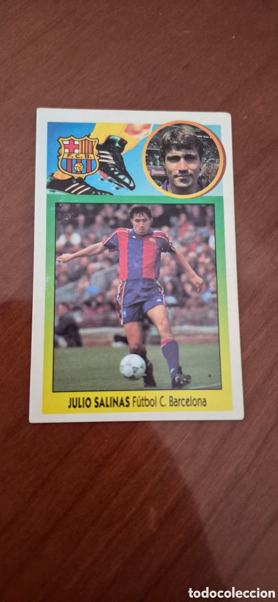Football Stickers: CROMO J.SALINAS T.93 94 BARCELONA