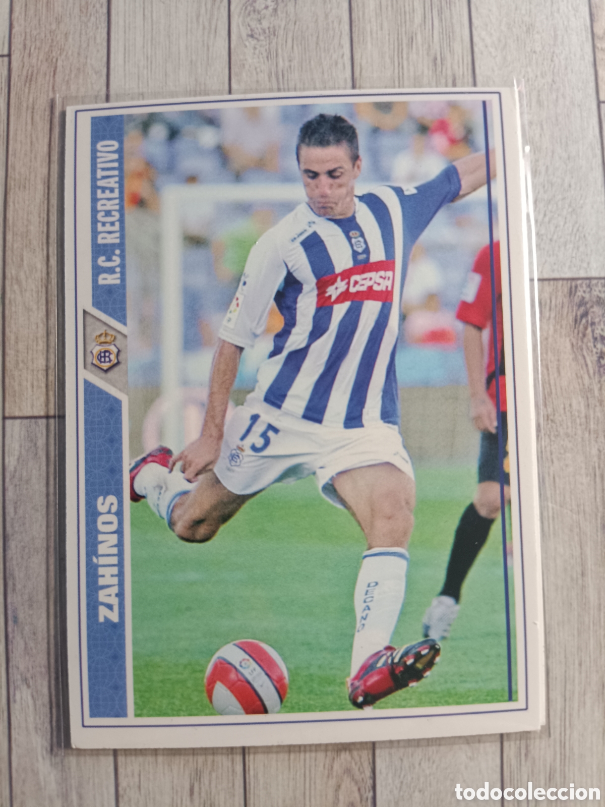 Cromos de f&uacute;tbol: 632 ZAHINOS R C RECREATIVO LAS FICHAS DE LA LIGA FICHAJE FICHA + MUNDICROMO 2007 2008 07 08