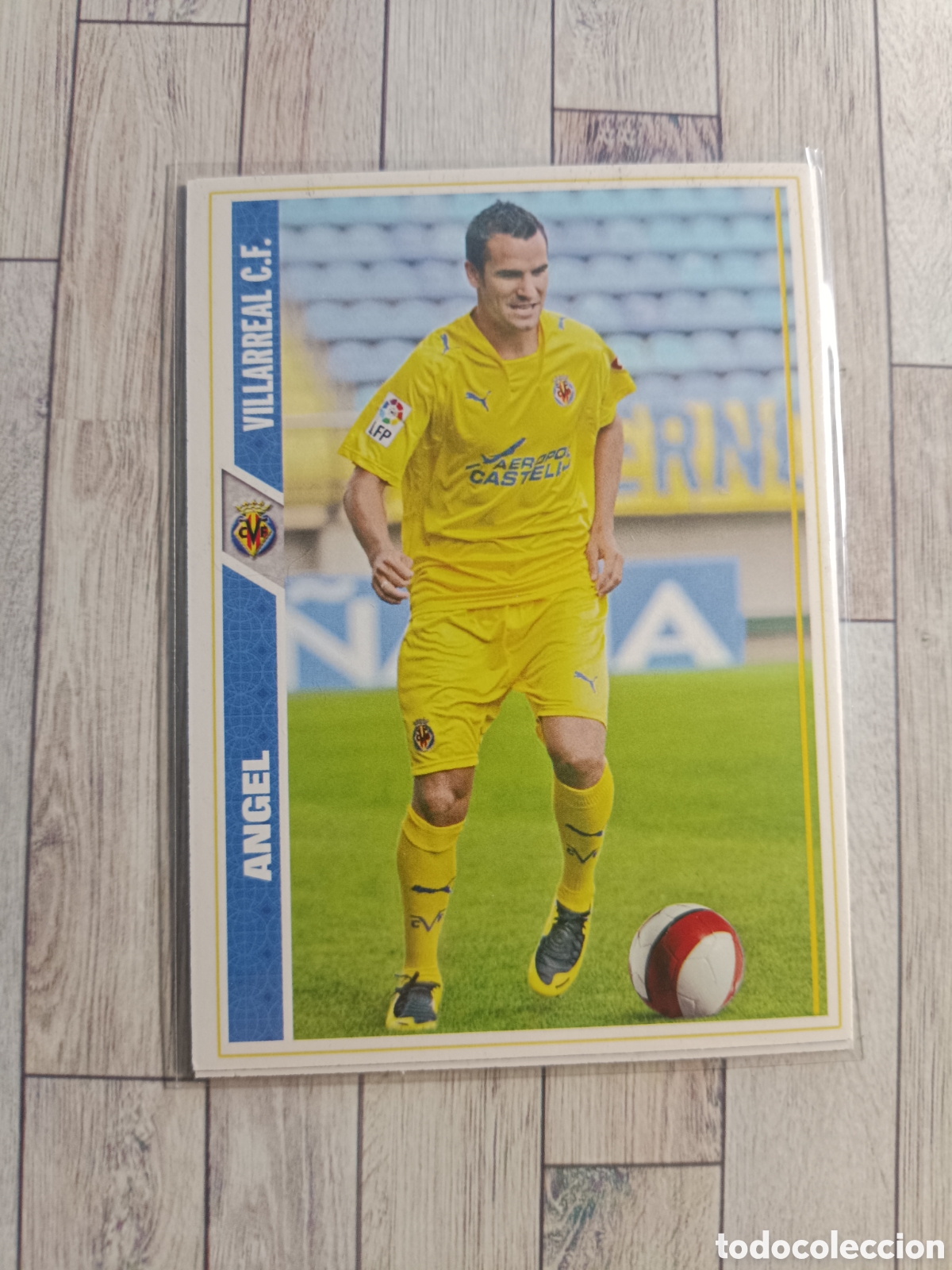 Cromos de f&uacute;tbol: 630 ANGEL VILLARREAL LAS FICHAS DE LA LIGA FICHAJE FICHA + MUNDICROMO 2007 2008 07 08