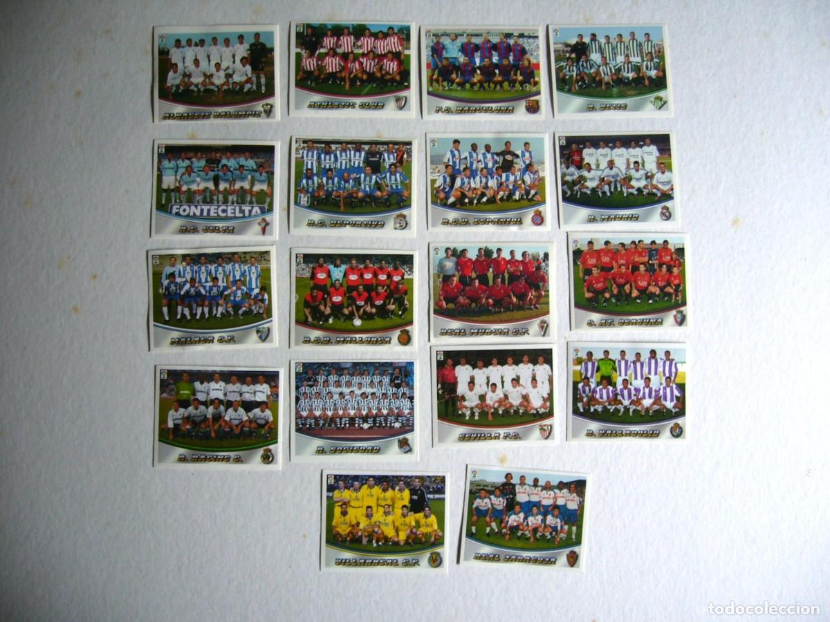 Cromos de f&uacute;tbol: LIGA 2002 2003 ALINEACIONES La Raz&oacute;n 18 cromos DIFERENTES SIN PEGAR