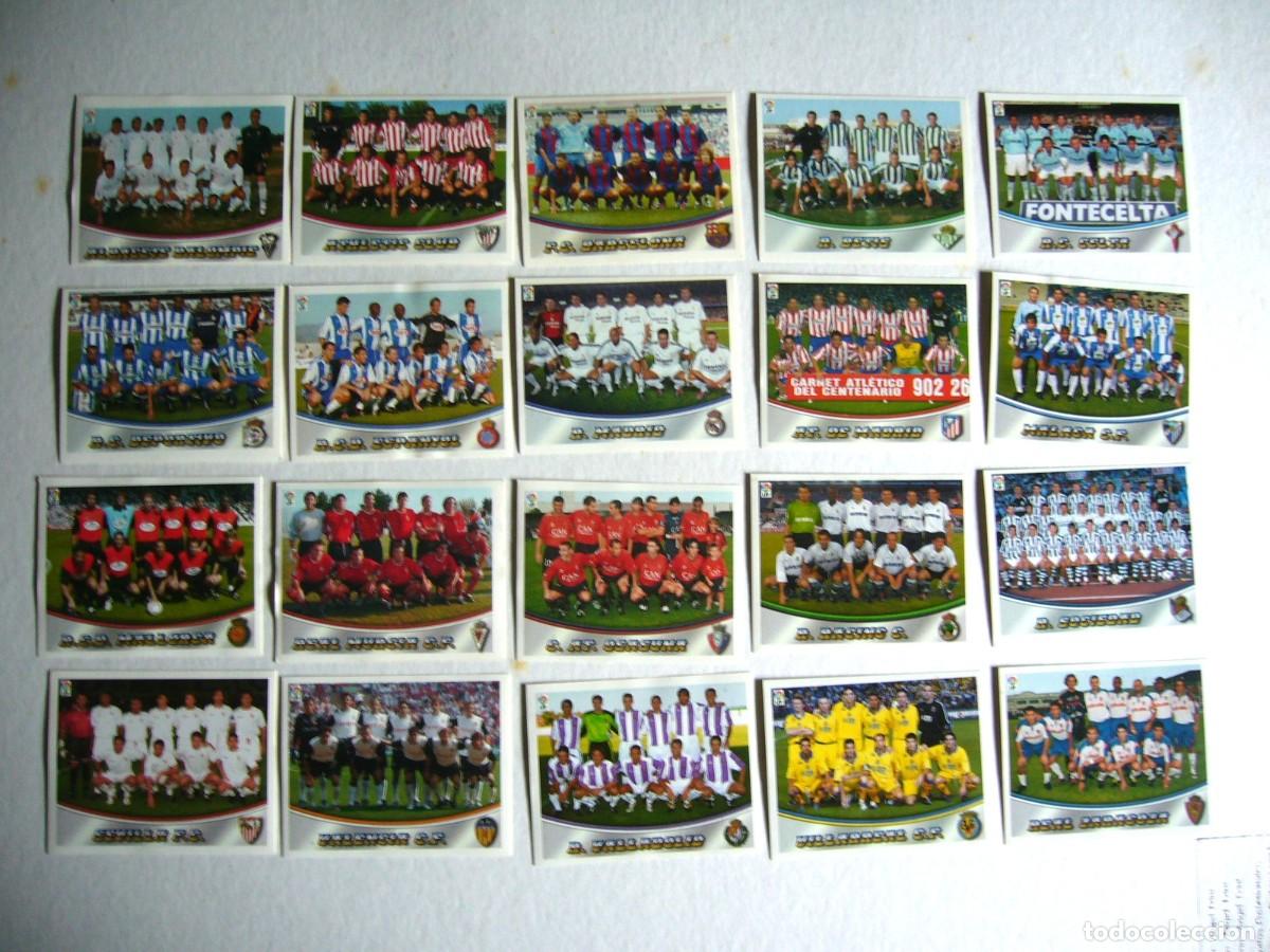 Cromos de f&uacute;tbol: LIGA 2002 2003 ALINEACIONES La Raz&oacute;n 20 cromos DIFERENTES SIN PEGAR COMPLETA