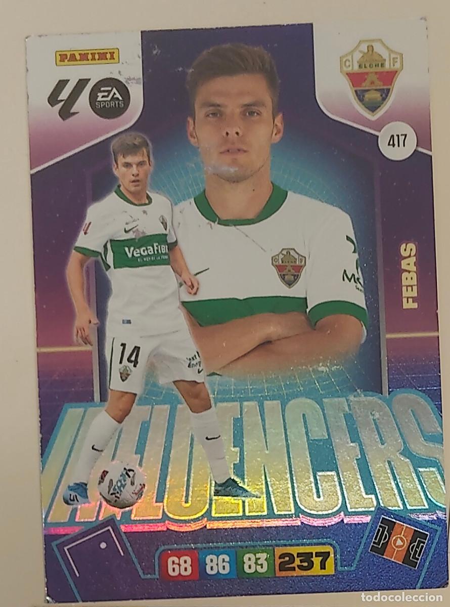 Cromos de f&uacute;tbol: 417 Aleix Febas, Elche CF, Influencers, Panini Adrenalyn XL La Liga 2025 2026 25 26
