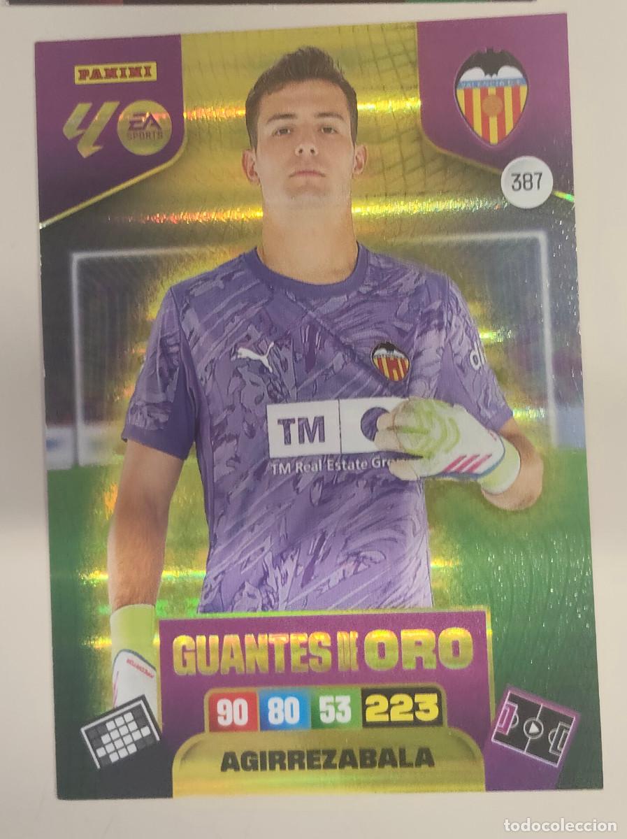 Cromos de f&uacute;tbol: 387 Julen Agirrezabala, Valencia CF, Guantes de Oro, Panini Adrenalyn XL La Liga 2025 2026 25 26