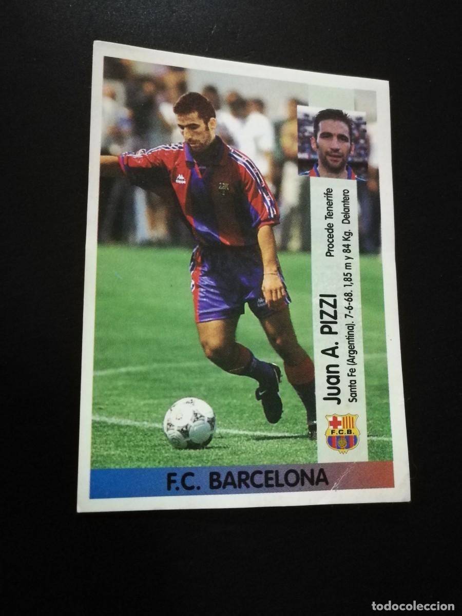Cromos de f&uacute;tbol: Pizzi Coloca/fichaje FC Barcelona Error trasera Real valladolid Panini 96/97 NUNCA PEGADO SIN PEGAR