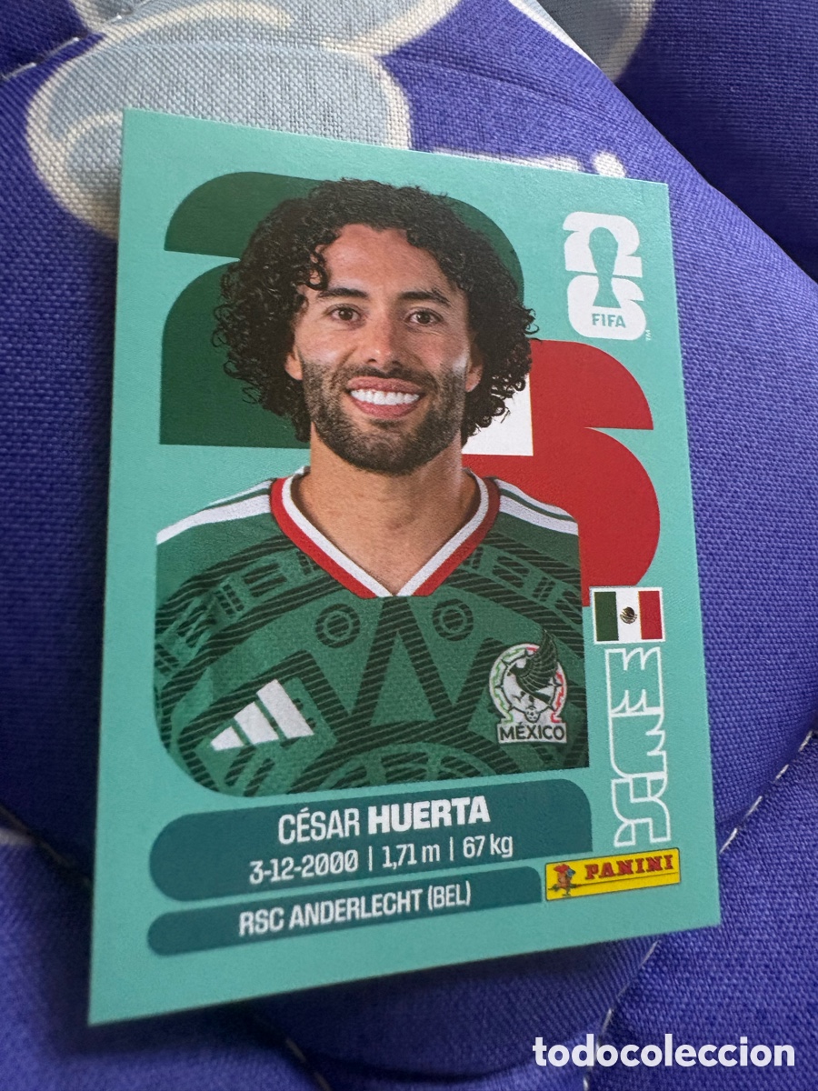 Cromos de f&uacute;tbol: MEX20 MEX 20 CESAR HUERTA MEXICO MUNDIAL FIFA WORLD CUP 2026 26 STICKER PANINI CROMO SIN PEGAR
