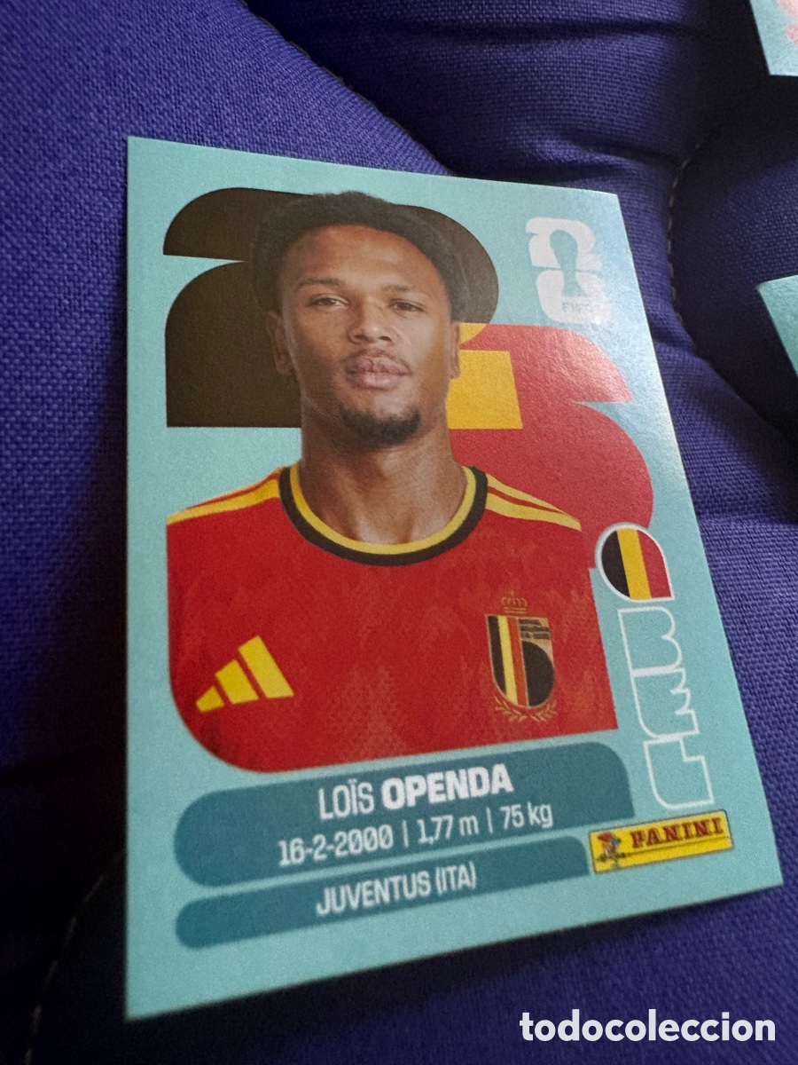 Cromos de f&uacute;tbol: CROMO NUMERO 19 OPENDA BELGICA. MUNDIAL 2026. PANINI.