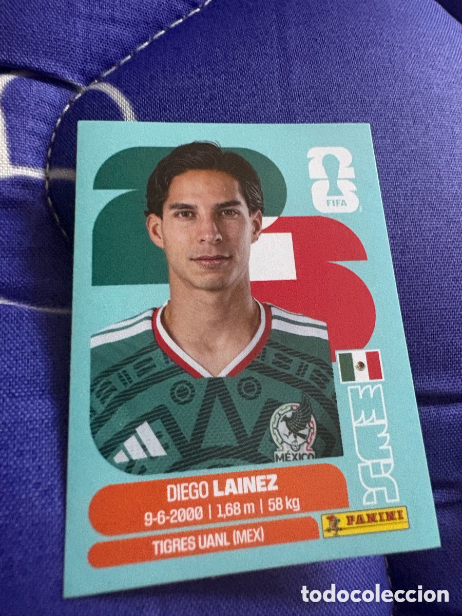 Cromos de f&uacute;tbol: Lainez numero 8 de Mexico cromo panini Mundial Fifa World Cup 2026