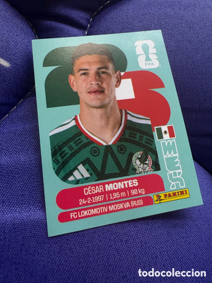Cromos de f&uacute;tbol: Cesar montes numero 5 de Mexico cromo panini Mundial Fifa World Cup 2026