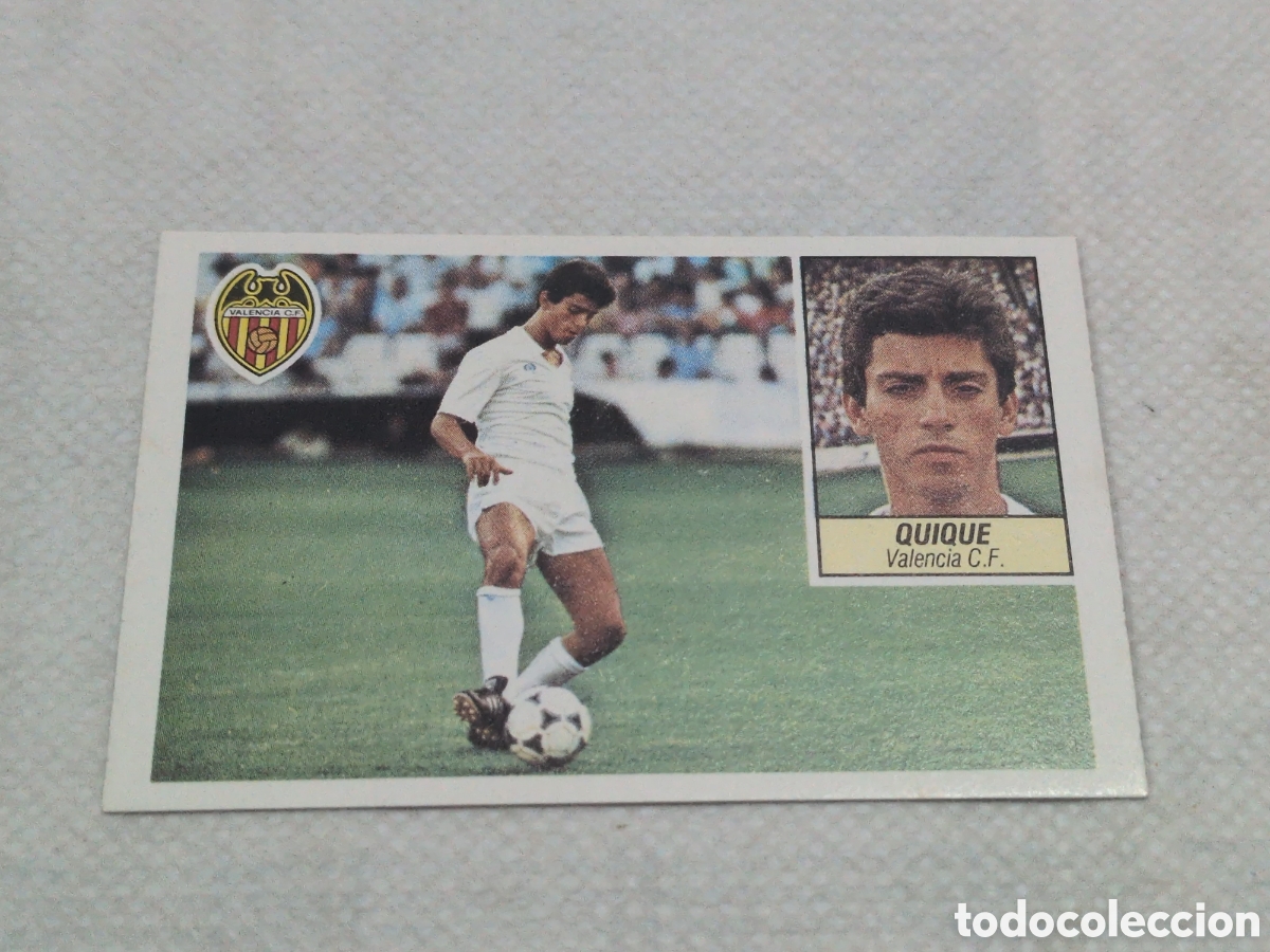 Football Stickers: Fichaje 36 Quique (Valencia) Liga 84-85 ESTE. Nunca pegado