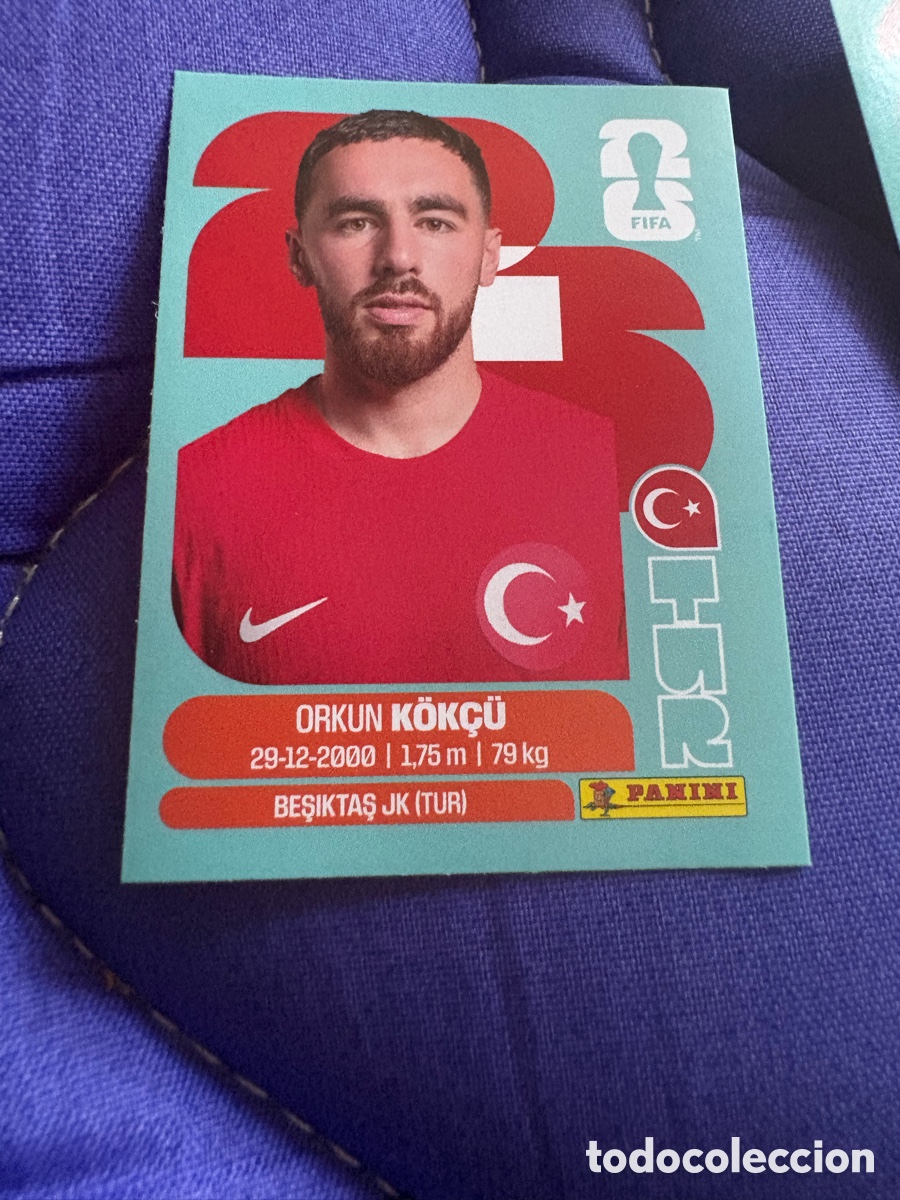 Cromos de f&uacute;tbol: Figurina Panini 2026 Cromo World Cup Usa Mundial 2026 Orkun Kok&ccedil;u Turkey n TUR 12