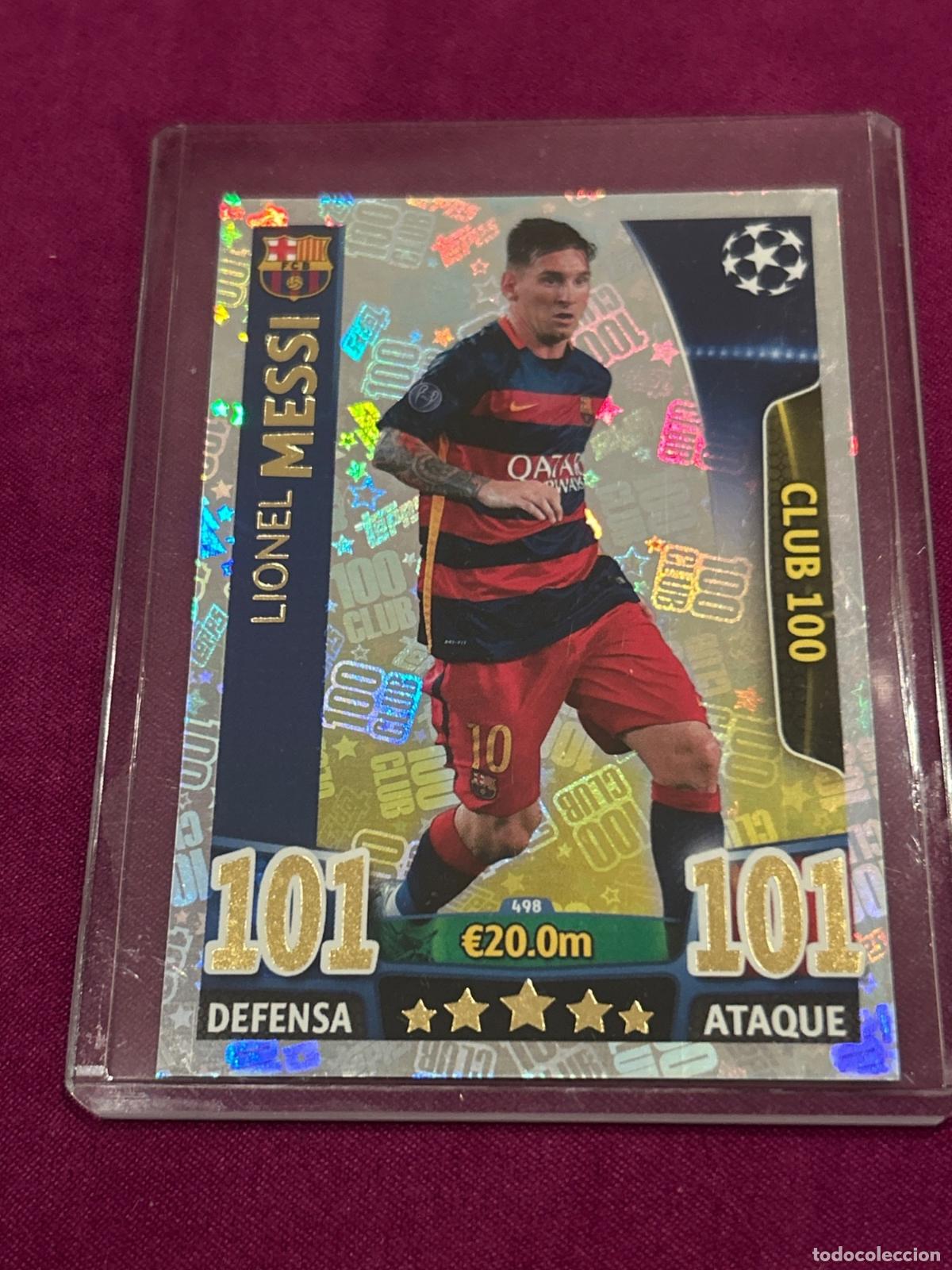 Cromos de f&uacute;tbol: Cromo Lionel Messi FC Barcelona Topps Match Attax UEFA Champions League