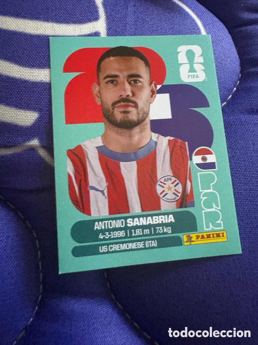 Cromos de f&uacute;tbol: CROMO NUMERO 20 SANABRIA PARAGUAY. MUNDIAL 2026.PANINI.