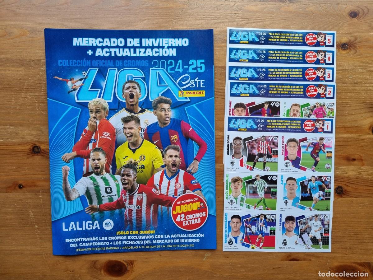 Cromos de f&uacute;tbol: Hojas + 30 CROMOS (Laminas) Colecciones Este 2024 2025 24 25 Mercado de Invierno