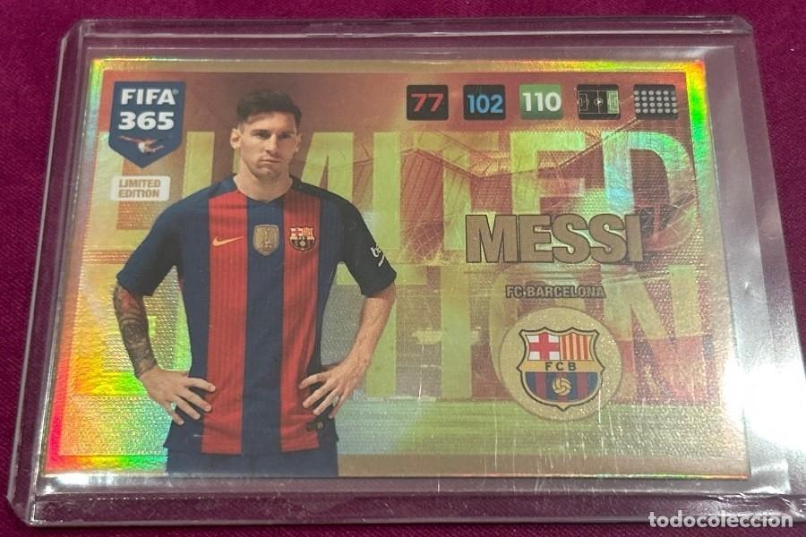 Cromos de f&uacute;tbol: Cromo Messi FC Barcelona Panini Adrenalyn XL FIFA 365