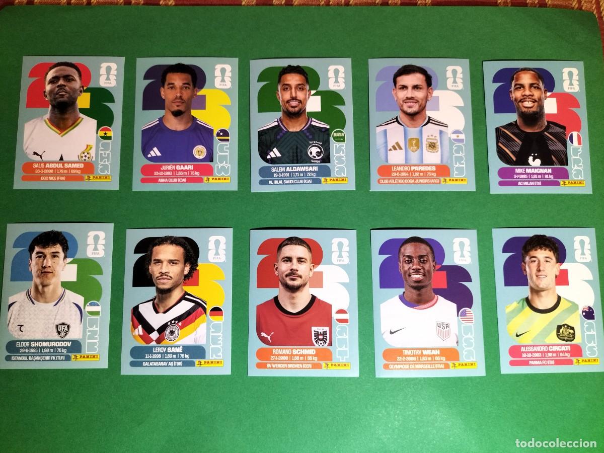 Football Stickers: (PANINI)FIFA WORLD CUP 2026) LOTE DE 10 CROMOS ORIGINALES SIN PEGAR
