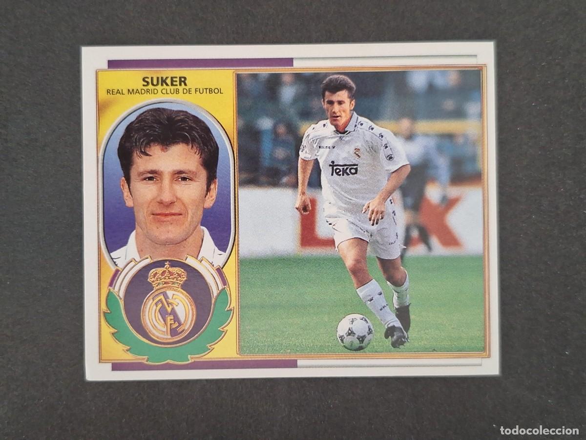 Cromos de f&uacute;tbol: L4 SUKER REAL MADRID LIGA ESTE 1996 1997 96 97 NUNCA PEGADO SIN PEGAR