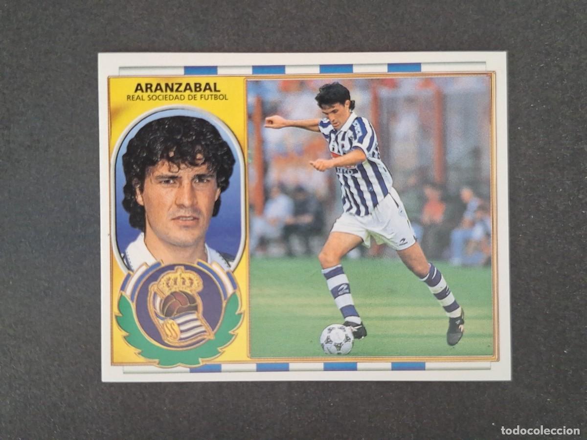 Cromos de f&uacute;tbol: L4 ARANZABAL REAL SOCIEDAD LIGA ESTE 1996 1997 96 97 NUNCA PEGADO SIN PEGAR