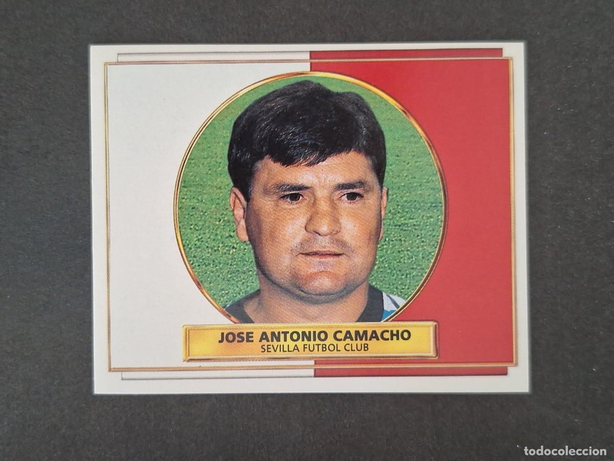 Cromos de f&uacute;tbol: L4 JOSE ANTONIO CAMACHO ENTRENADOR SEVILLA F. C. LIGA ESTE 1996 1997 96 97 NUNCA PEGADO SIN PEGAR