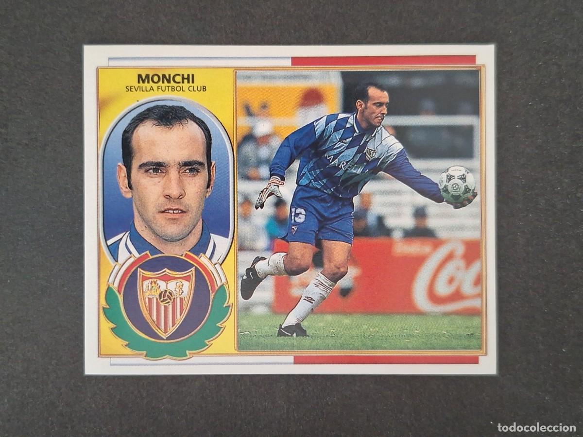 Cromos de f&uacute;tbol: L4 MONCHI SEVILLA F. C. LIGA ESTE 1996 1997 96 97 NUNCA PEGADO SIN PEGAR