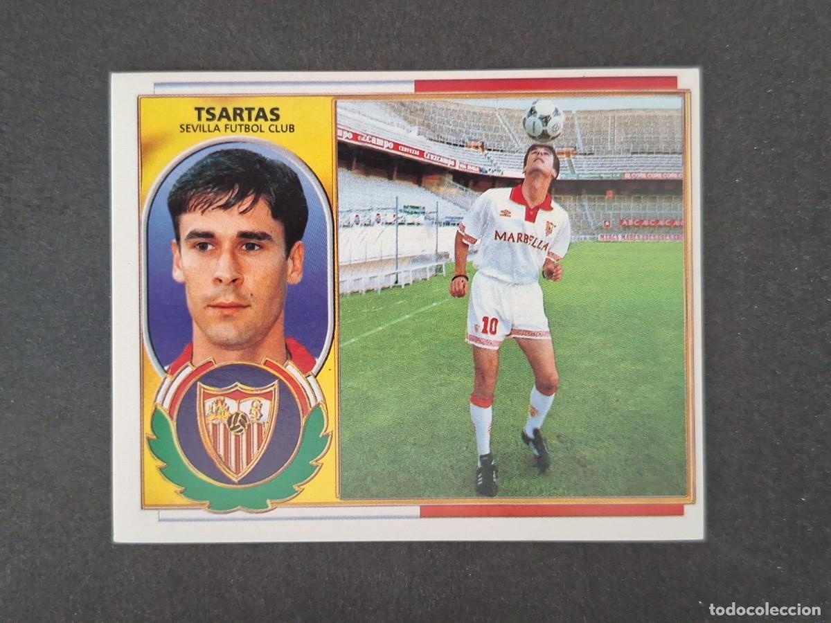 Cromos de f&uacute;tbol: L4 TSARTAS SEVILLA F. C. LIGA ESTE 1996 1997 96 97 NUNCA PEGADO SIN PEGAR