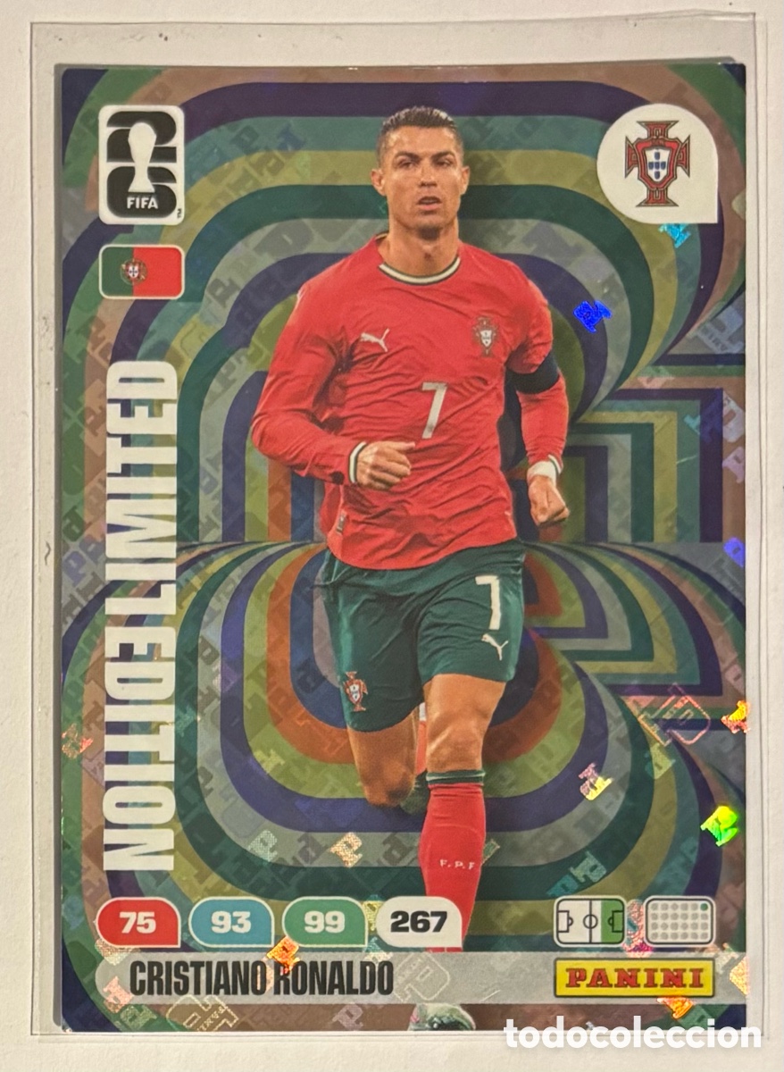 Cromos de f&uacute;tbol: CRISTIANO RONALDO (PORTUGAL). CARTA LIMITED EDITION PANINI ADRENALYN XL FIFA WORLD CUP.