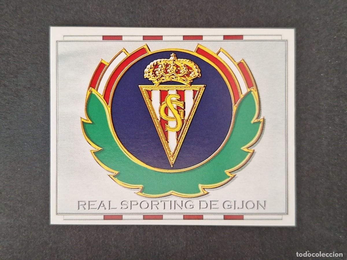 Cromos de f&uacute;tbol: L4 ESCUDO SPORTING DE GIJON LIGA ESTE 1996 1997 96 97 NUNCA PEGADO SIN PEGAR