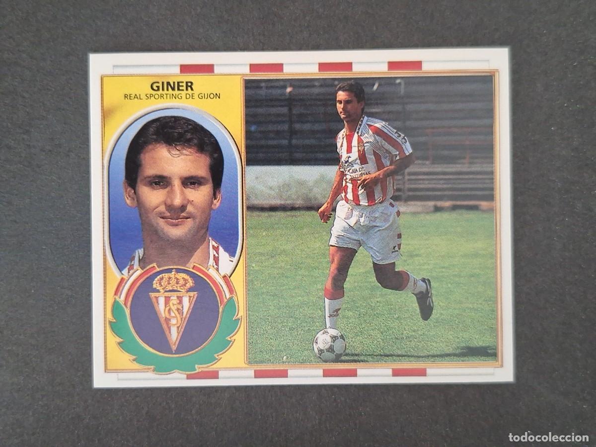 Cromos de f&uacute;tbol: L4 GINER SPORTING DE GIJON LIGA ESTE 1996 1997 96 97 NUNCA PEGADO SIN PEGAR