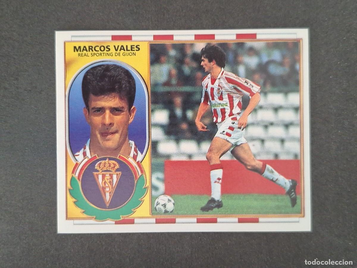 Cromos de f&uacute;tbol: L4 MARCOS VALES SPORTING DE GIJON LIGA ESTE 1996 1997 96 97 NUNCA PEGADO SIN PEGAR
