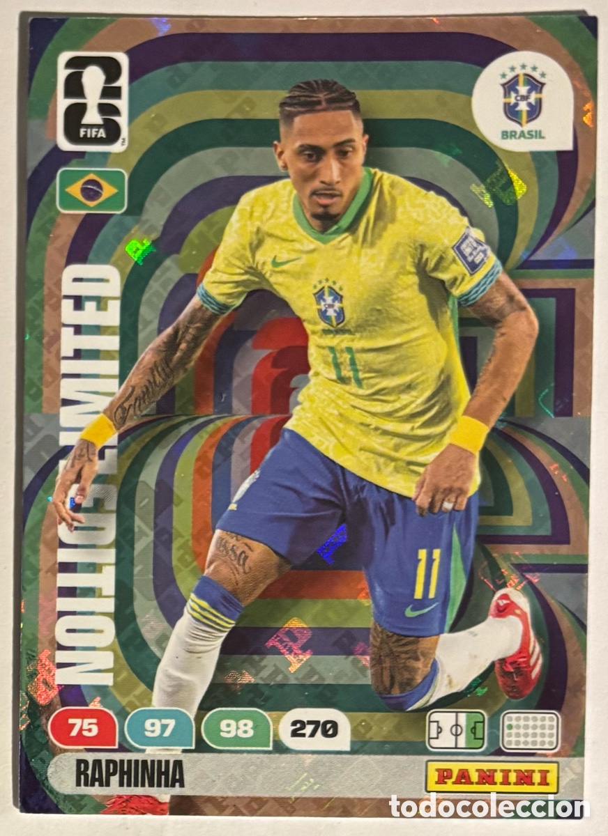 Cromos de f&uacute;tbol: RAPHINHA (BRASIL). CARTA LIMITED EDITION PANINI ADRENALYN XL FIFA WORLD CUP 2026.