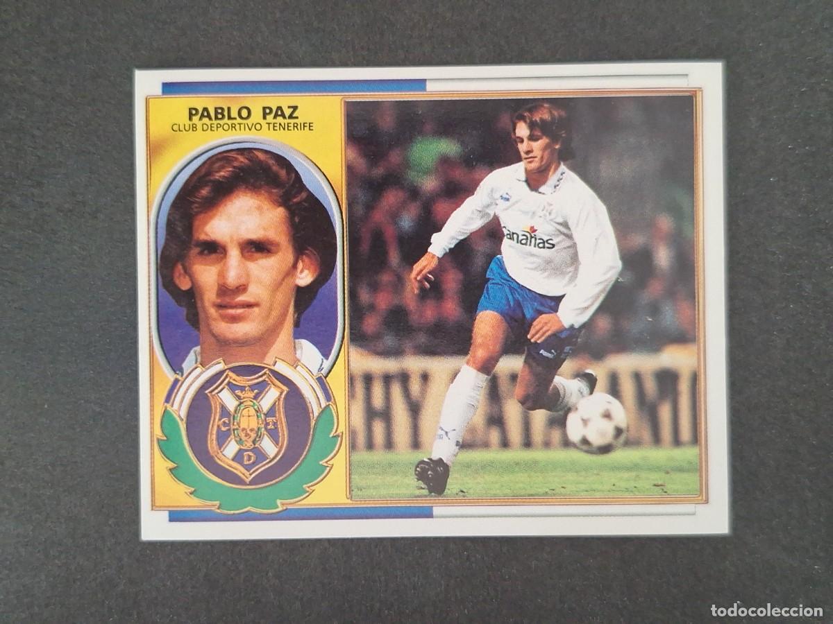 Cromos de f&uacute;tbol: L4 PABLO PAZ C. D. TENERIFE LIGA ESTE 1996 1997 96 97 NUNCA PEGADO SIN PEGAR