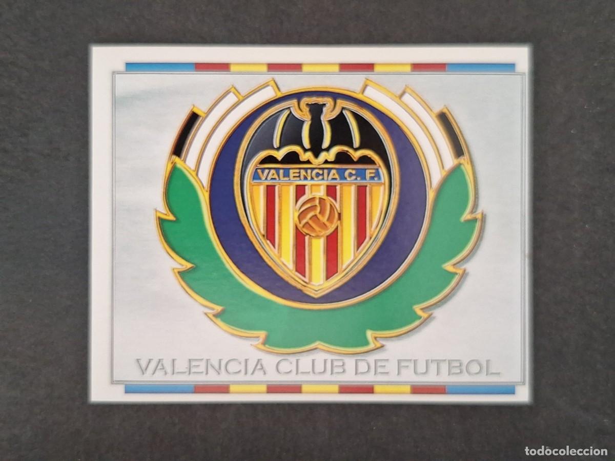 Figurine di Calcio: L4 ESCUDO VALENCIA C. F. LIGA ESTE 1996 1997 96 97 NUNCA PEGADO SIN PEGAR